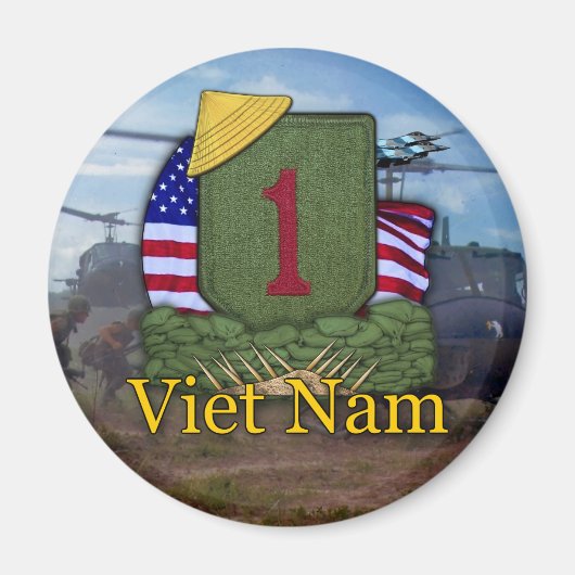 1. Infanterieabteilung vietnam veterans vets Magne Magnet (Vorne)