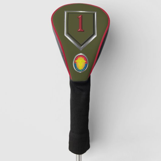 1. Infanteriediv "Big Red One" Patch Golf Headcover (Vorderseite)