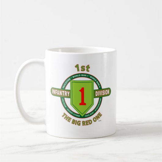 1. INFANTERIEDIVISION "das GROSSE ROT EINS " Kaffeetasse (Links)
