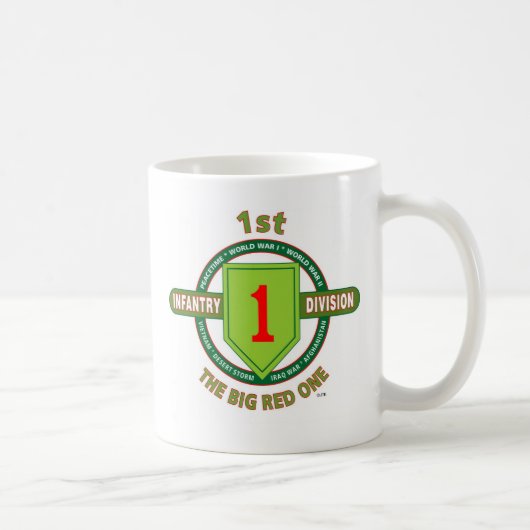 1. INFANTERIEDIVISION "das GROSSE ROT EINS " Kaffeetasse (Rechts)