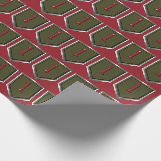 1. Infanteriedivision - Gerahmter Patch Geschenkpapier (Ecke)