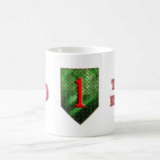 1. Infanteriedivision-großes Rot eins Kaffeetasse (Mittel)