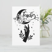 1- Inspirationslehrer-Hemd, Minimalistisch Teacher Dankeskarte (Stehend Vorderseite)