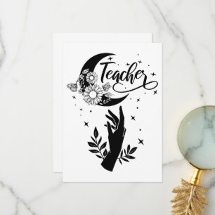 1- Inspirationslehrer-Hemd, Minimalistisch Teacher Dankeskarte