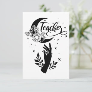 1- Inspirierendes Lehrer-Shirt, minimalistischer L RSVP Karte