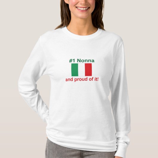 #1 Italiener Nonna (Großmutter) T-Shirt (Vorderseite)