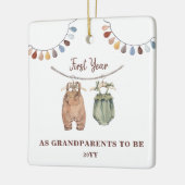 1. Jahr als Großeltern für die Ankündigung eines K Keramikornament (Links)