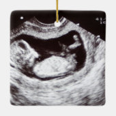 1. Jahr als Großeltern für die Ankündigung eines K Keramikornament (Rückseite)