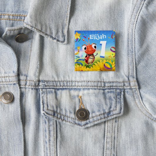 1 Jahr altes Abzeichen für benutzerdefinierte Gebu Button (Beispiel)