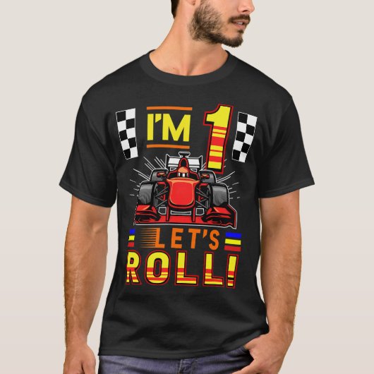 1 Jahr Altes Formel Race Auto 1 Geburtstag T - Shi T-Shirt (Vorderseite)