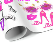 1 JAHR ALTES, WENIG PRINCESS-DESIGN GESCHENKPAPIER (Rolleneckpunkt)