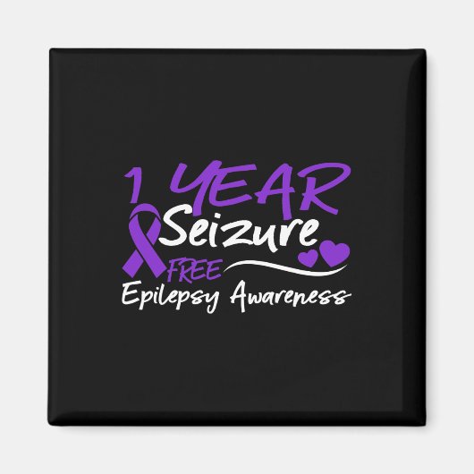 1 Jahr Anfall freie Epilepsie Aufklärung Monat Pur Magnet (Vorne)