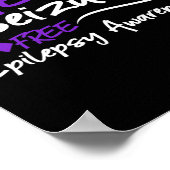 1 Jahr Anfall freie Epilepsie Aufklärung Monat Pur Poster (Ecke)