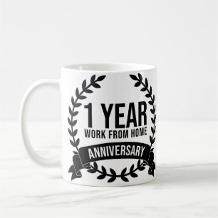 1 Jahr Arbeit von Zuhause Anniversary Zuhause Offi Kaffeetasse