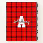 1. Jahr Baby Meilenstein Red Tartan Foto Album Notizblock (Rückseite)