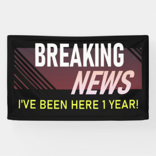 1 Jahr Betriebsjubiläum 1. Mitarbeiter Anerkennung Banner