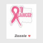 1 Jahr Brustkrebs Free Pink Brustkrebs Survi Aufkleber (Blatt)