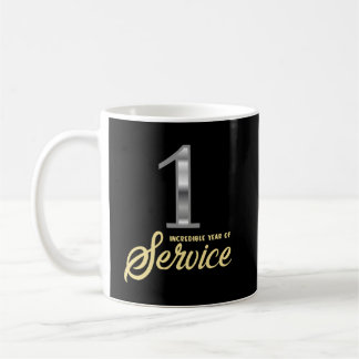 1 Jahr Dienstjubiläum Mitarbeiteranerkennungsprämi Kaffeetasse