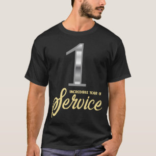 1 Jahr Dienstjubiläum Mitarbeiteranerkennungsprämi T-Shirt