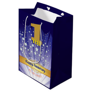 1 Jahr Erholung Jahrestag Fett Zahl Mittlere Geschenktüte
