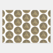 1-Jahr-Erholung-Jahrtausend-Münze Geschenkpapier Set (Vorderseite)