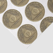 1 Jahr Erholung Jubiläum Münze weiß Seidenpapier (Ausschnitt)