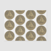 1 Jahr Erholung Jubiläum Münze weiß Seidenpapier (Vorderseite)