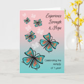 1 Jahr-erste Erholungs-sauberer und nüchterner Karte (Gelbe Blume)