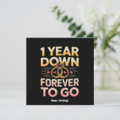 1 Jahr für immer bis zum 1. Hochzeitstag Einladung (Stehend Vorderseite)