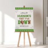 1. Jahr Fußball 1 Geburtstag Begrüßungszeichen Poster