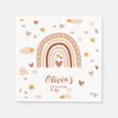 1 Jahr Geburtstag Mädchen Serviette (Vorderseite)