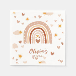 1 Jahr Geburtstag Mädchen Serviette