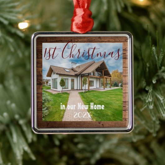 1. Jahr in unserer neuen Zuhause - Jahr - Personal Ornament Aus Metall (Baum)