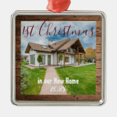 1. Jahr in unserer neuen Zuhause - Jahr - Personal Ornament Aus Metall (Vorne)