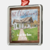 1. Jahr in unserer neuen Zuhause - Jahr - Personal Ornament Aus Metall (Links)