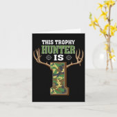 1 Jahr Jagen 1 Geburtstag Party Hirschjäger Karte (Gelbe Blume)