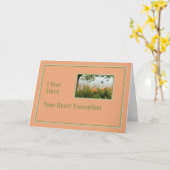 1. Jahr Jubiläum nach Herz-Operation-Karte Karte (Gelbe Blume)