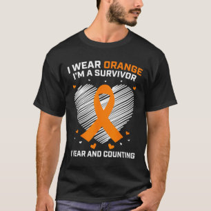 1 Jahr Krebs freie Leukämie Überleben Geschenke Or T-Shirt