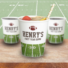 1. Jahr nach dem Geburtstag des Football Boys Pappbecher