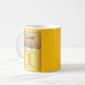 1 Jahr nüchternes Jubiläum | Golden Ray 12-Schritt Kaffeetasse (Vorderseite Links)