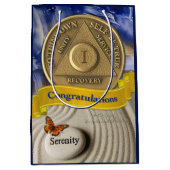 1 Jahr OM Jubiläum Herzlichen Glückwunsch Serenity Mittlere Geschenktüte (Vorderseite)