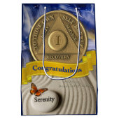 1 Jahr OM Jubiläum Herzlichen Glückwunsch Serenity Mittlere Geschenktüte (Rückseite)