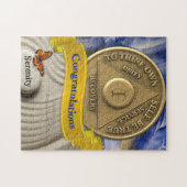 1 Jahr OM Jubiläum Herzlichen Glückwunsch Serenity Puzzle (Horizontal)