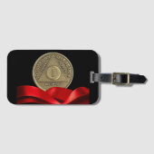 1 Jahr OM Jubiläumsmünzen Red Ribbon Gepäckanhänger (Vorderseite (Horizontal))