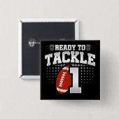 1 Jahr Party Tackle Kinderspiel 1. Geburtstag Button (Vorne & Hinten)