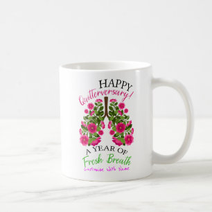1 Jahr Rauchen Rauchen Jubiläum Floral Lungen   Kaffeetasse