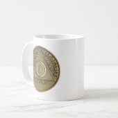 1 Jahr Sober Medallion Coin Happy Jubiläum Kaffeetasse (Vorderseite Links)