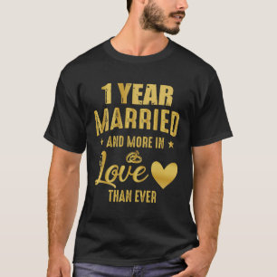 1 Jahr Verheiratete Paare, 1. Hochzeitstag T-Shirt