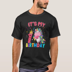 1 Jahre alt 1. Geburtstag Einhorn Girls Phantastis T-Shirt