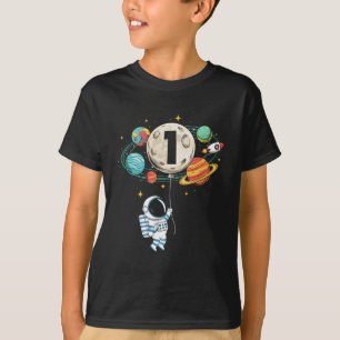 1 Jahre alt Geburtstag Junge Astronauten Weltraum  T-Shirt